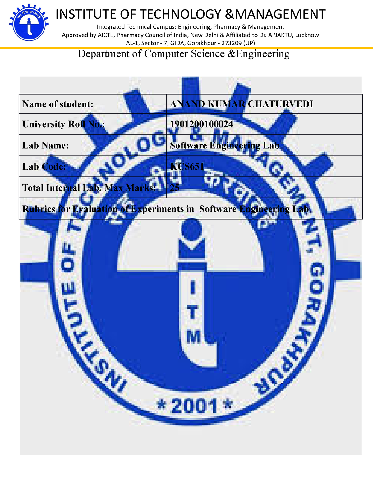 SE Lab Index 26 May - Software Engineering Lab Manual - INSTITUTE OF ...