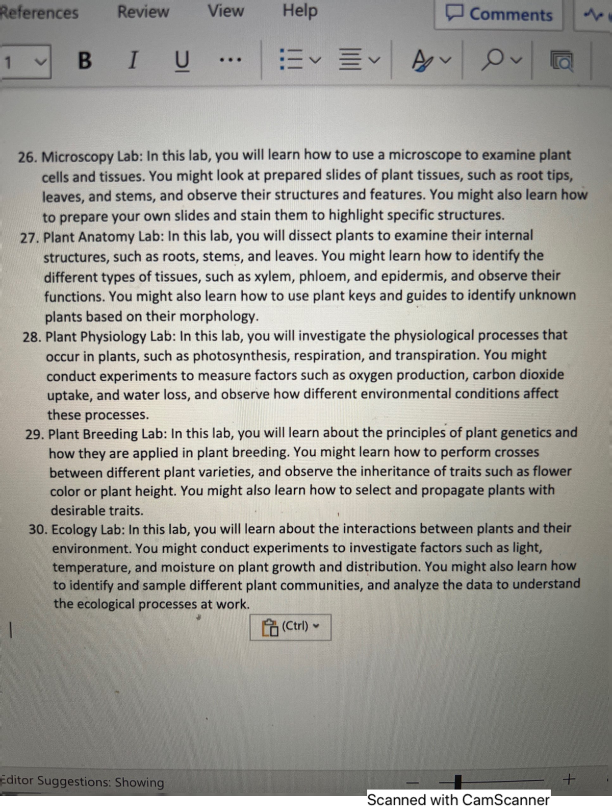 Botanylab - An overview of labs you'll be participating in throughout ...