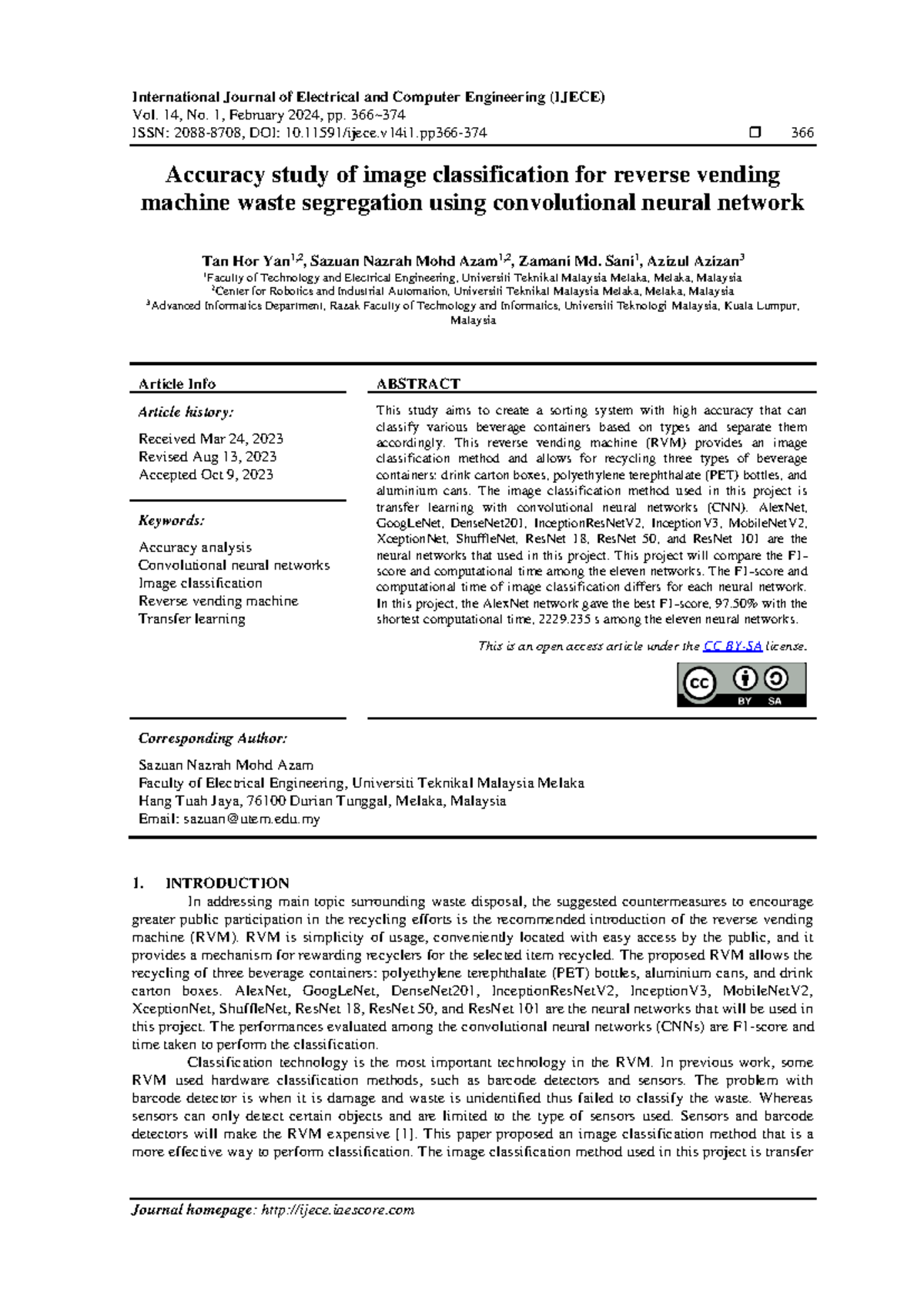 Accuracy study of image classification for reverse - International ...