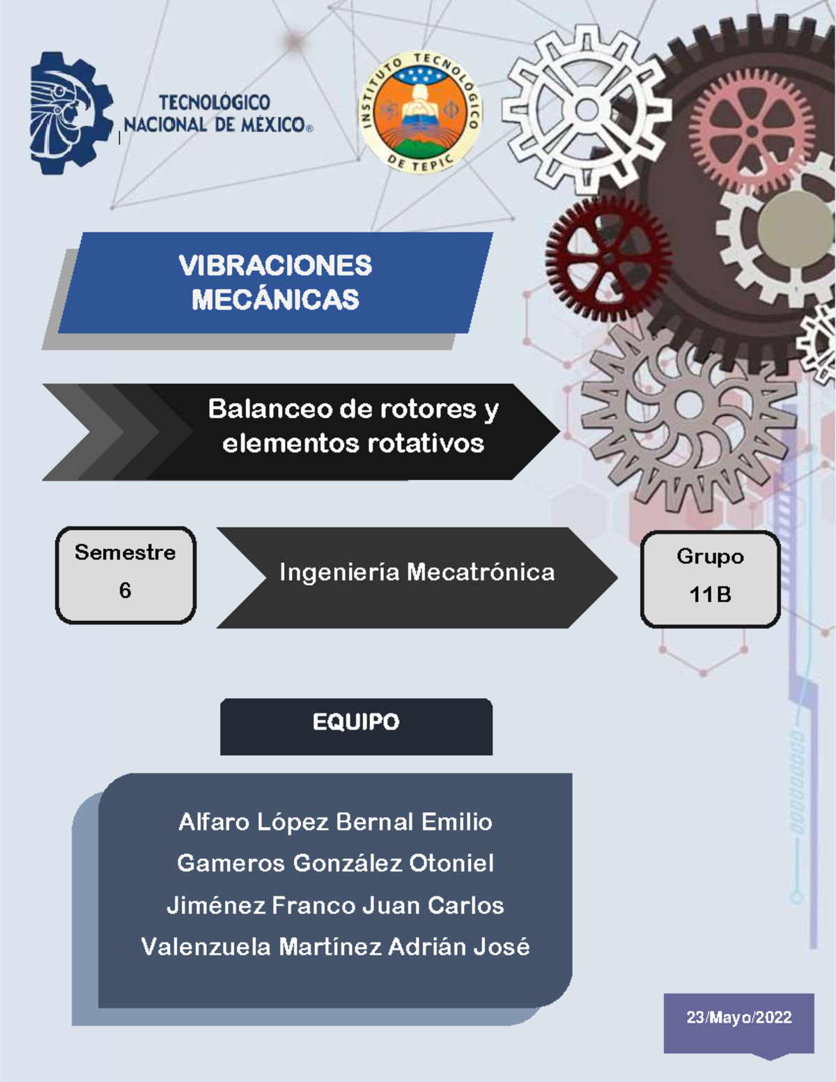 Tarea Unidad 4 Balanceo de rotores y elementos rotativos ...