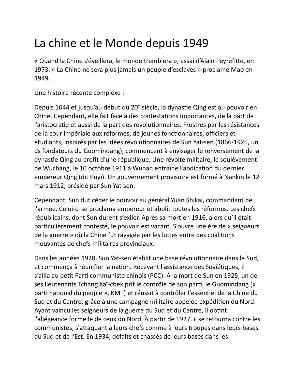 La Chine Et Le Monde Depuis 1949 La Chine Et Le Monde Depuis 1949 Quand La Chine Le Monde 5066