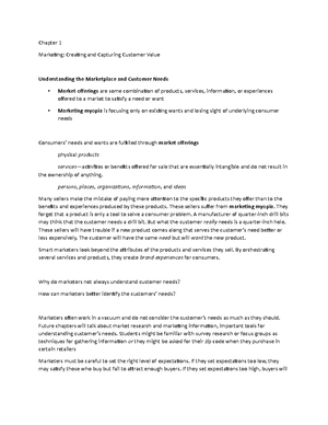 Chapter 3i - Lecture notes 3 - Chapter 3 Analyzing the Marketing ...