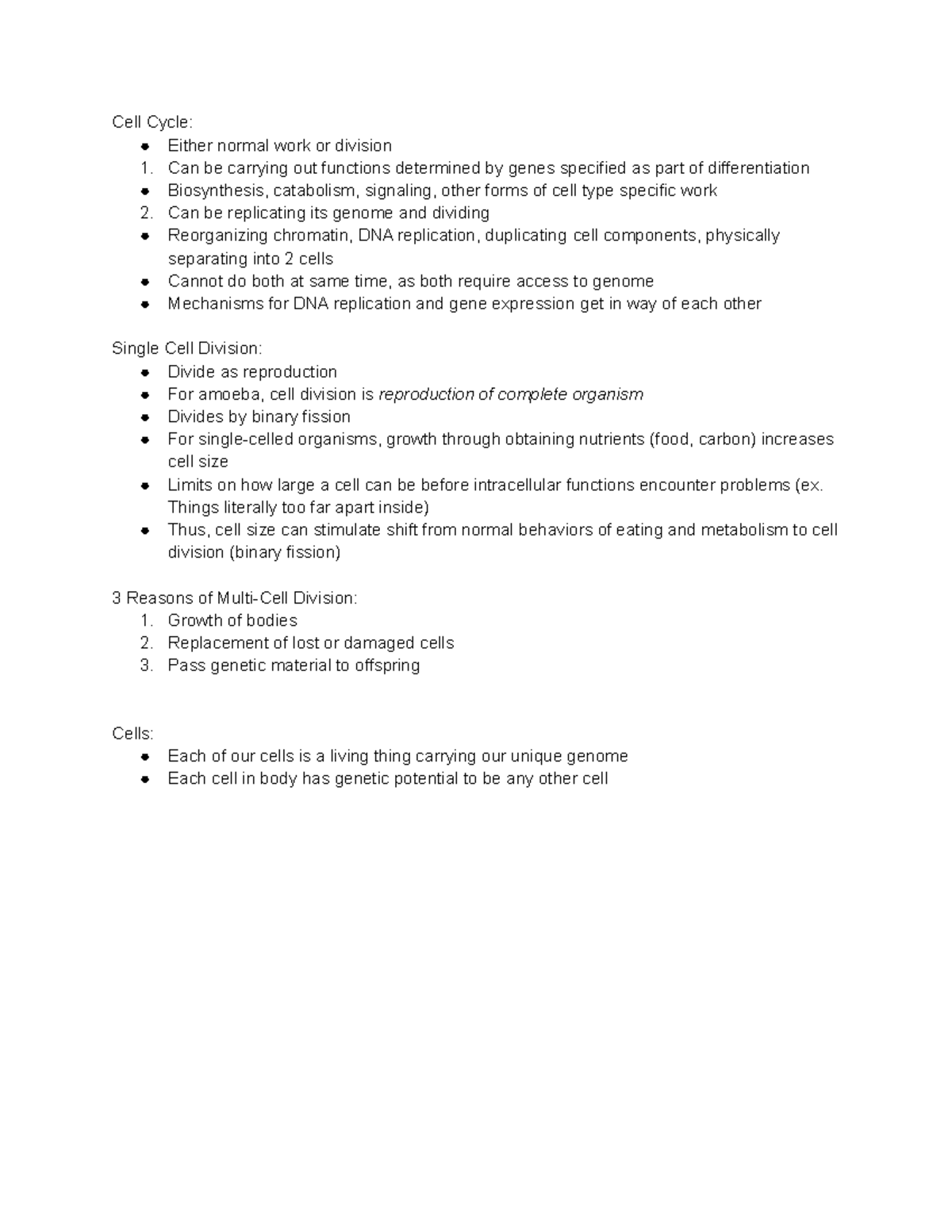 Cell Cycle - Dr. Shen - Cell Cycle: Either normal work or division 1 ...