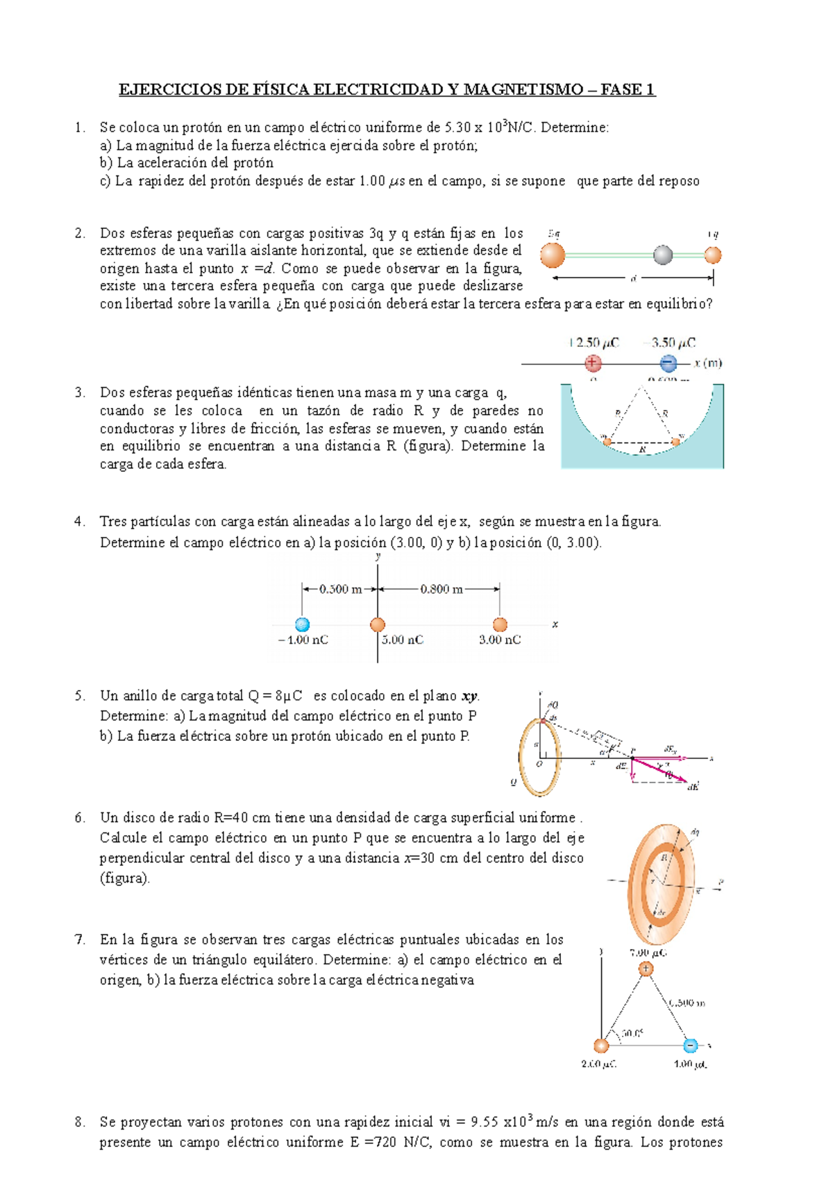 Ejercicios De Electricidad Y Magnetismo Fase 1 - EJERCICIOS DE FÍSICA ...