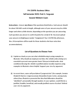 PHI 2397 Quiz #1 Notes (Fall 2020 Prof. Dean Lauer) - PHI 2397 Quiz #1 ...