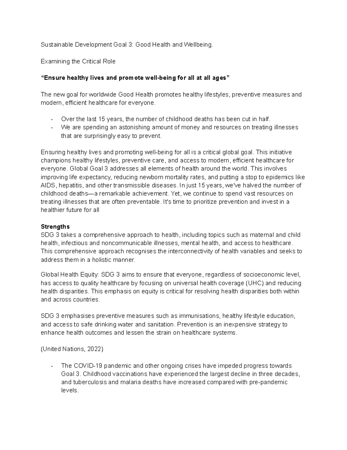 Sustainable Development Goal 3 Good Health and Wellbeing - Sustainable ...