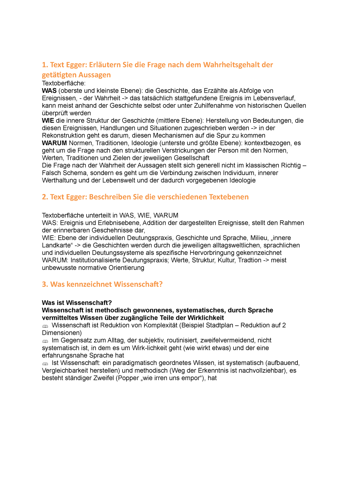 Qu. Fors. FK - Zusammenfassung Qualitative Forschungsmethoden - 1. Text ...