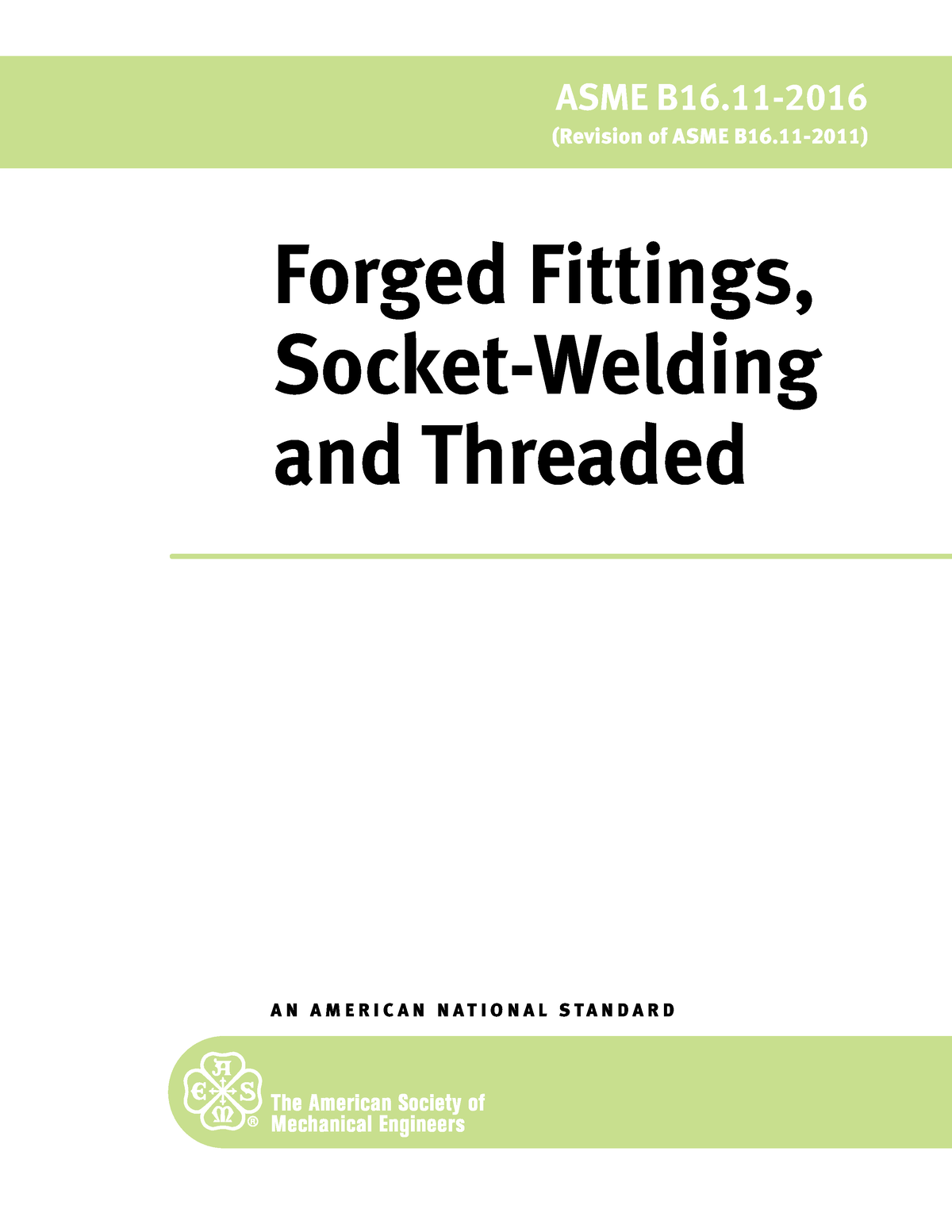 ASME-B16.11 Forged Fittings - A N A M E R I C A N N A T I O N A L S T A ...