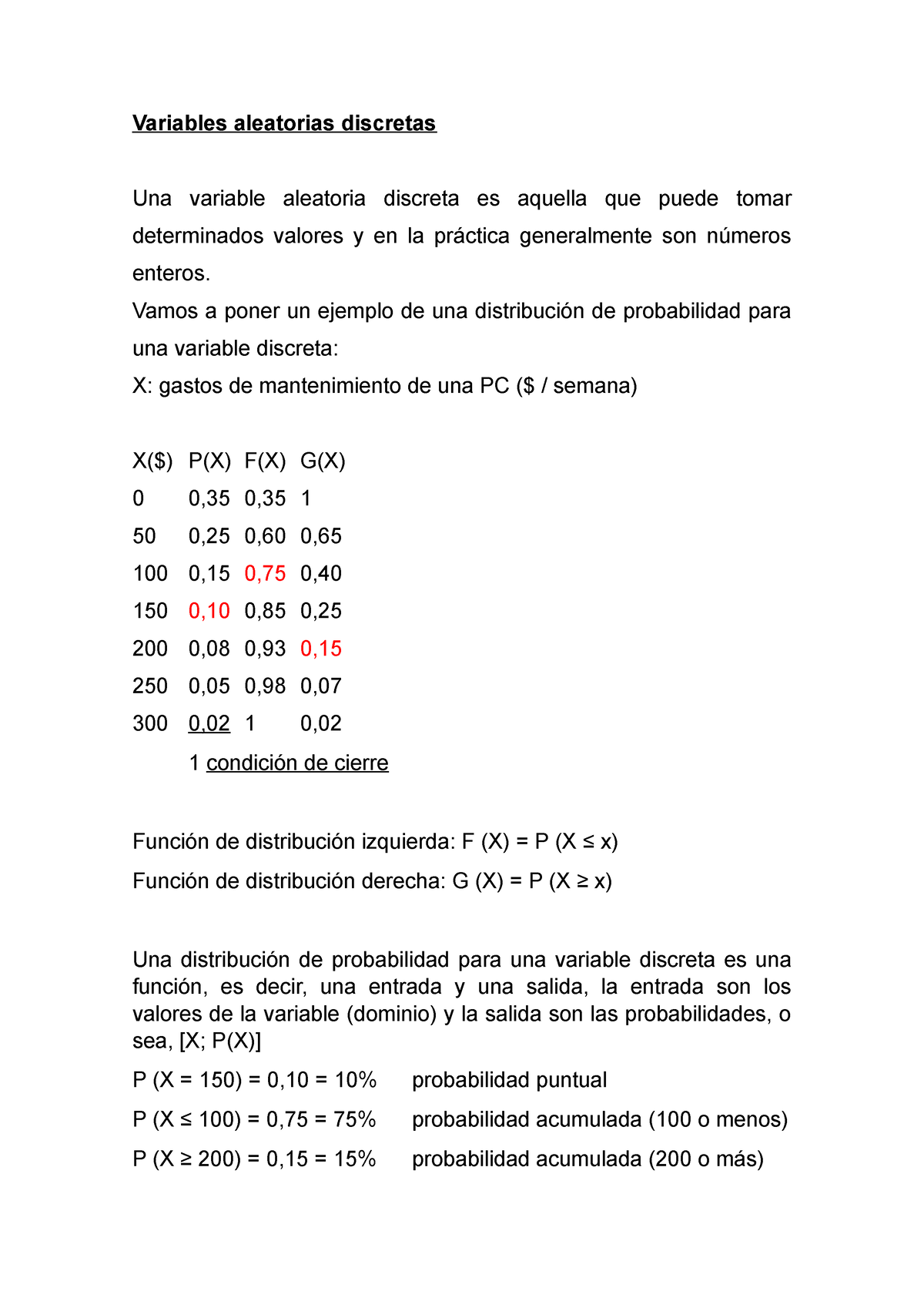 Clase 4 - Variables Discretas Y Modelo Binomial - Variables Aleatorias ...