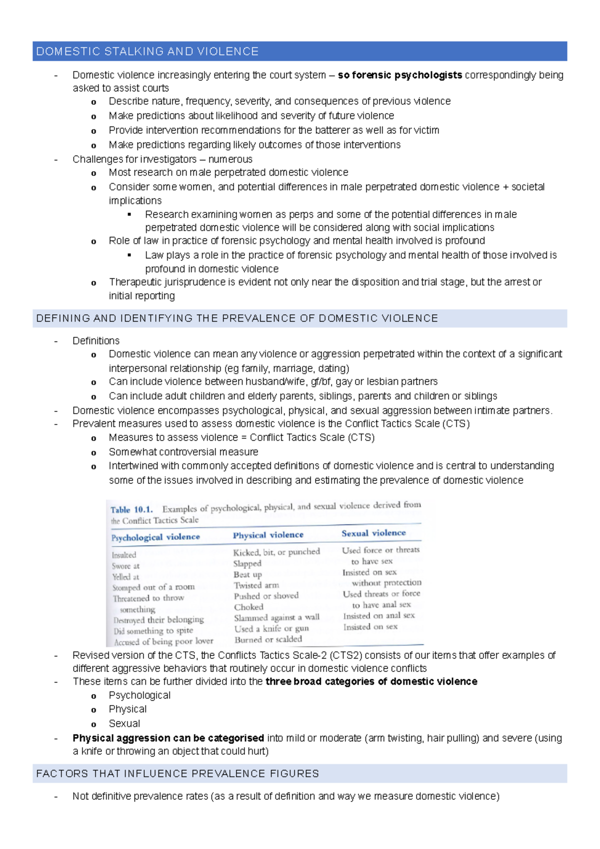 CASE 6 Domestic Violence Offender - DOMESTIC STALKING AND VIOLENCE ...