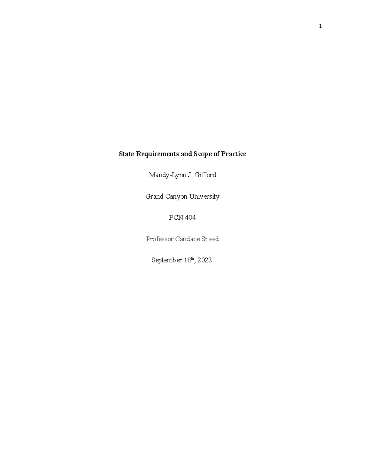 State Requirements and Scope of Practice State Requirements and Scope