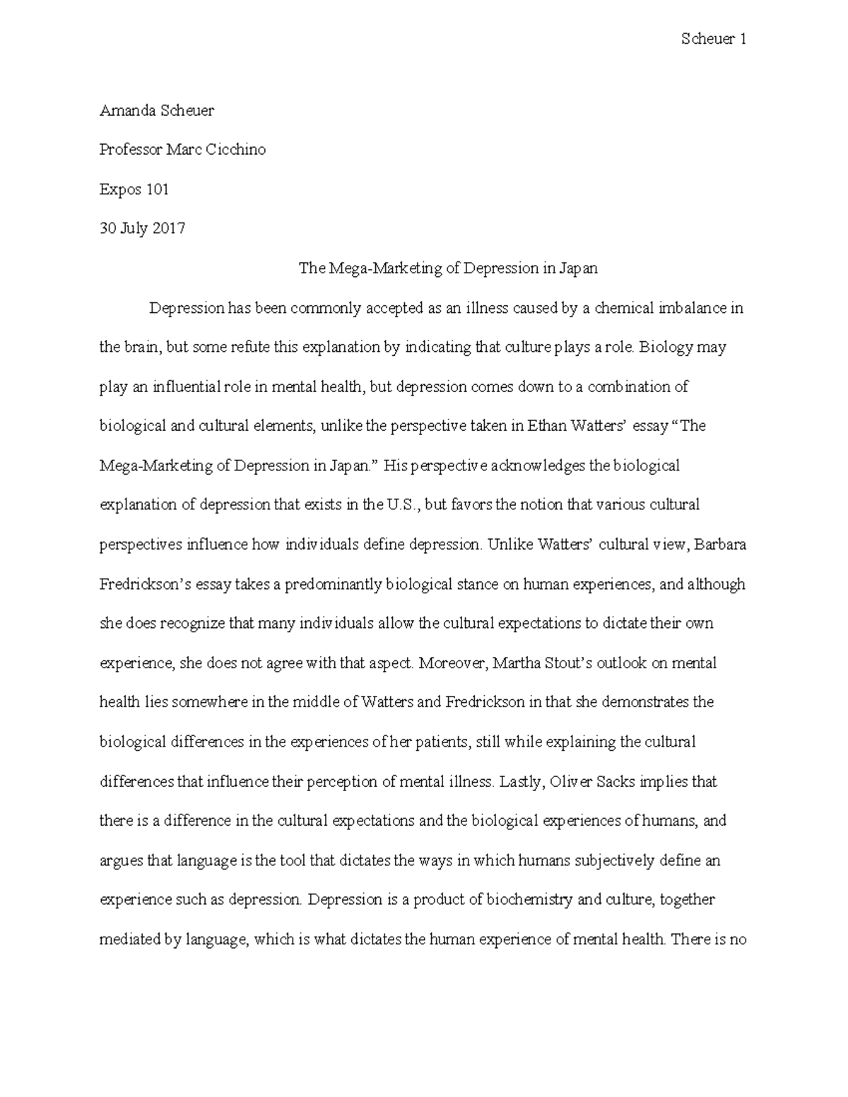 Dissertation and depression