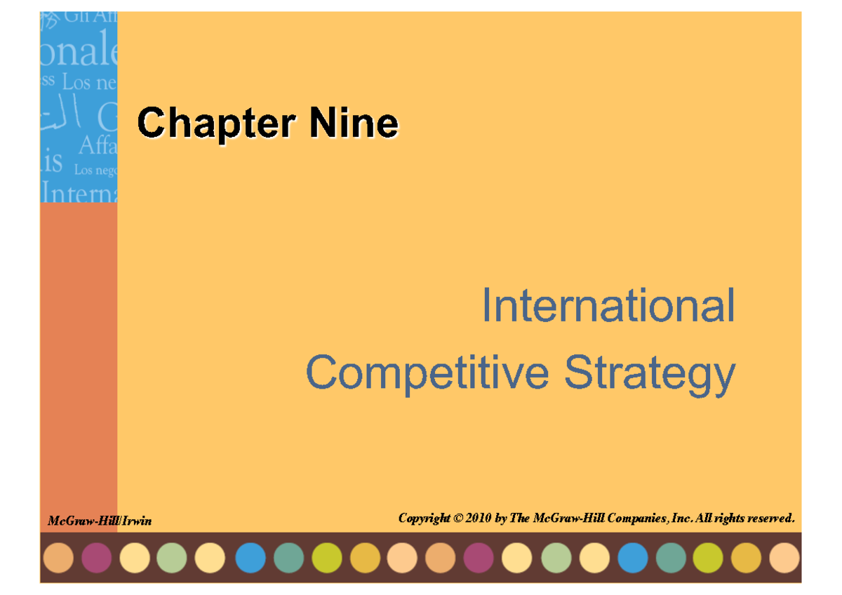 Chap09 2BInter Strategy 5BCompatibility Mode 5D - Chapter Nine ...