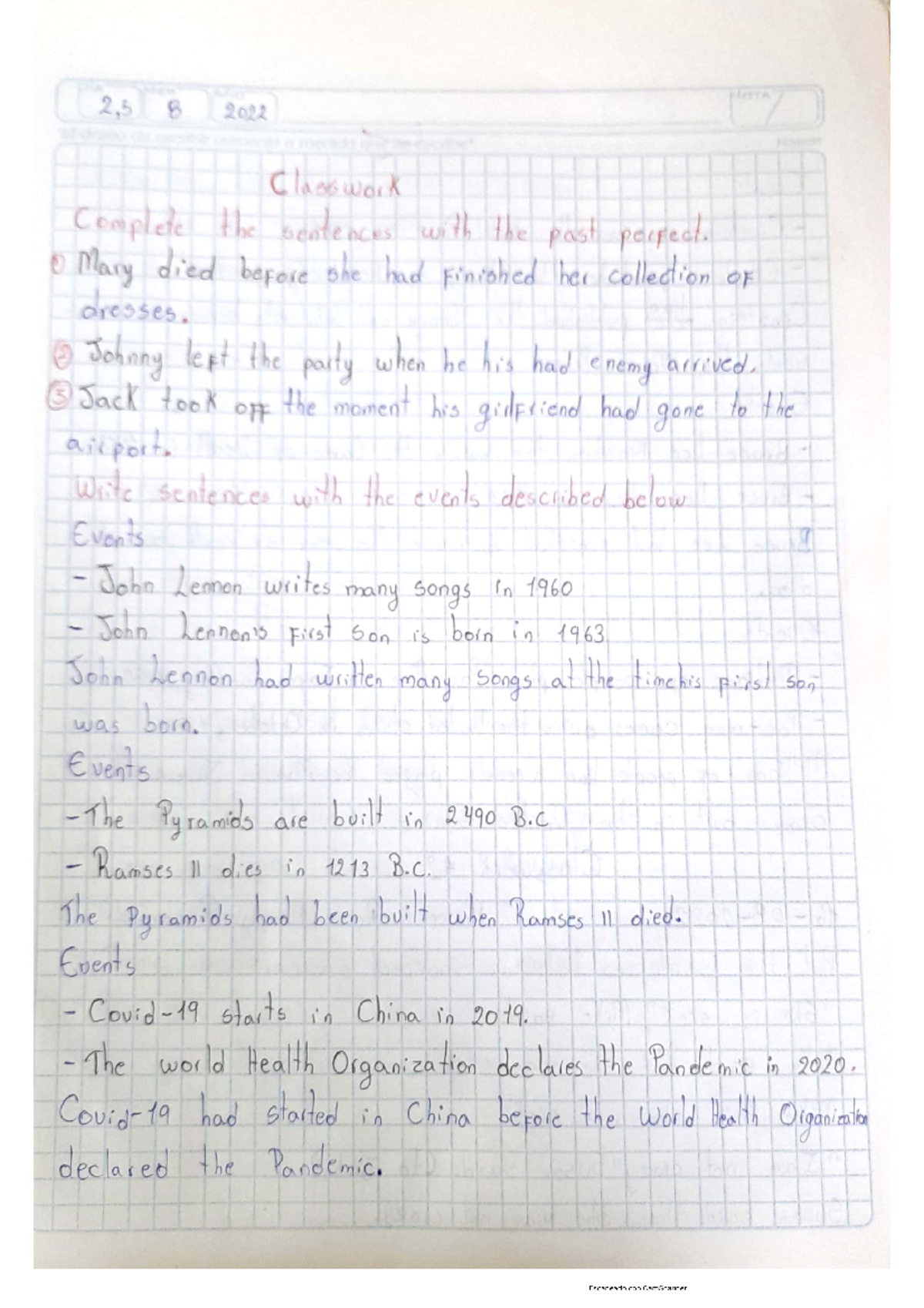 Classwork - Tarea - Ingles II - Studocu