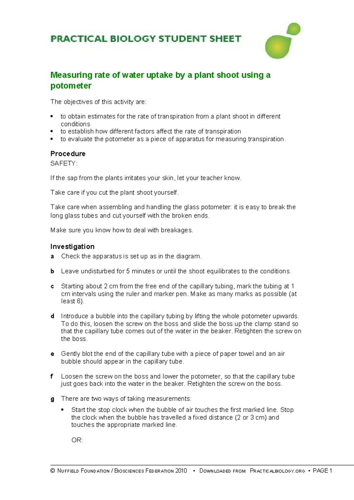 Measuring-rate-of-water-uptake-by-a-plant-shoot-using-a-potometer-ss ...