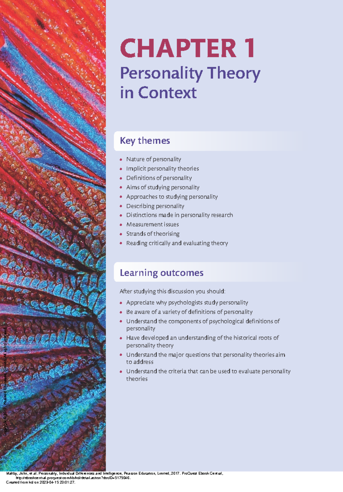 Personality Individual Differences and Intelligenc - CHAPTER 1 ...
