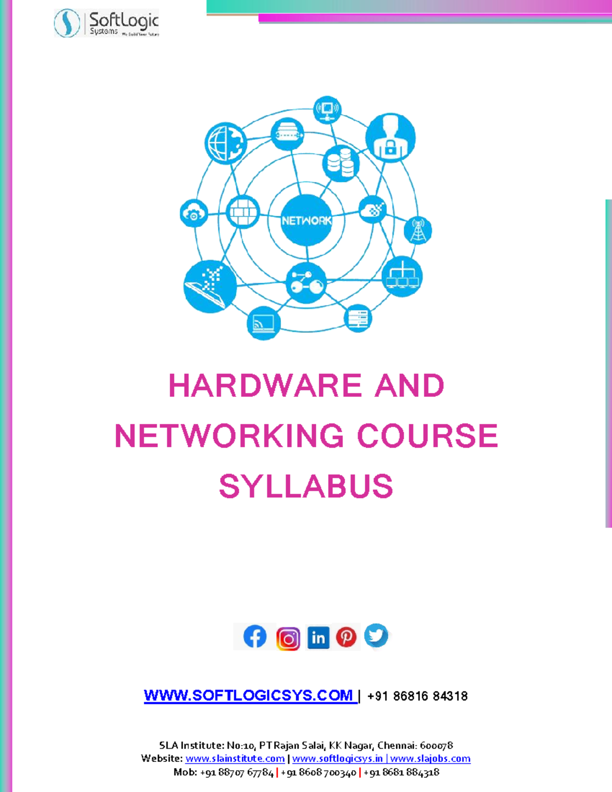 Hardware and Networking Course Syllabus SLA Institute No10, PT