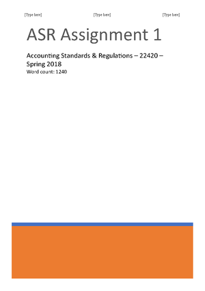 ASR Subject Outline - SUBJECT OUTLINE 22420 Accounting Standards and ...