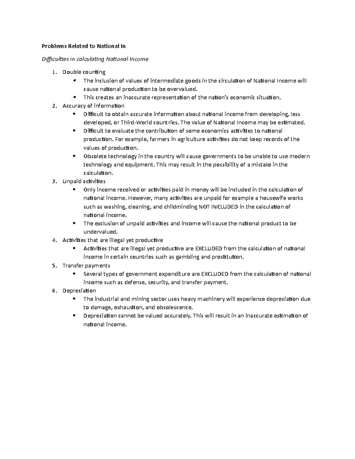 Problems Related to National In - Problems Related to National In ...