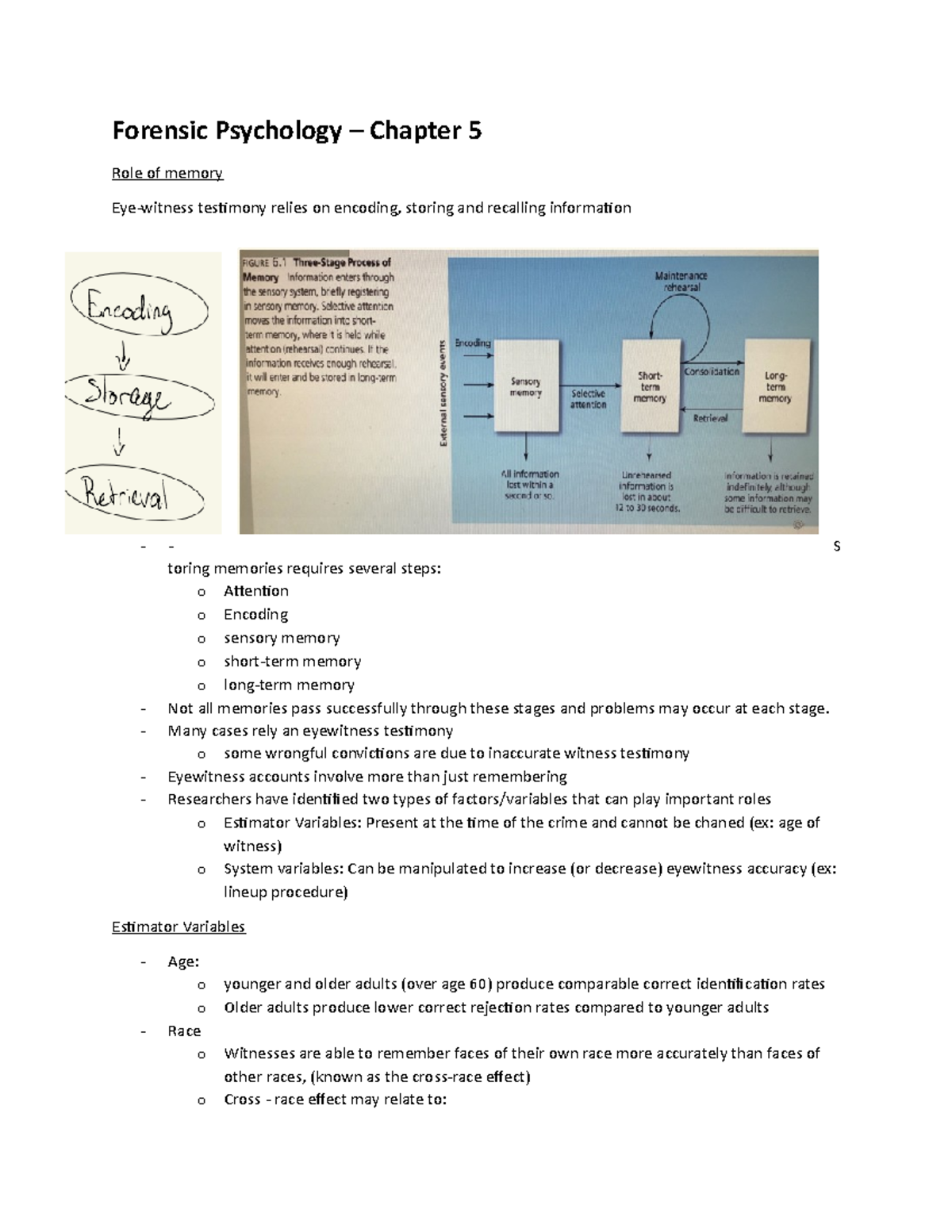 Forensic Psychology - Chapter 5 Notes - Forensic Psychology – Chapter 5 ...