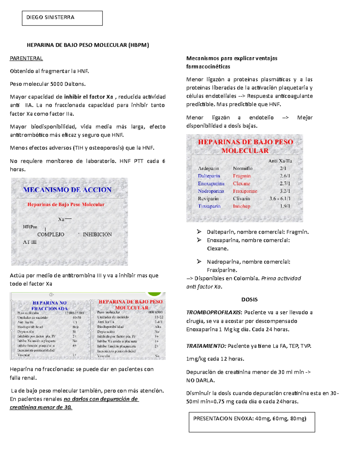 Heparina DE BAJO PESO Molecular - HEPARINA DE BAJO PESO MOLECULAR (HBPM ...