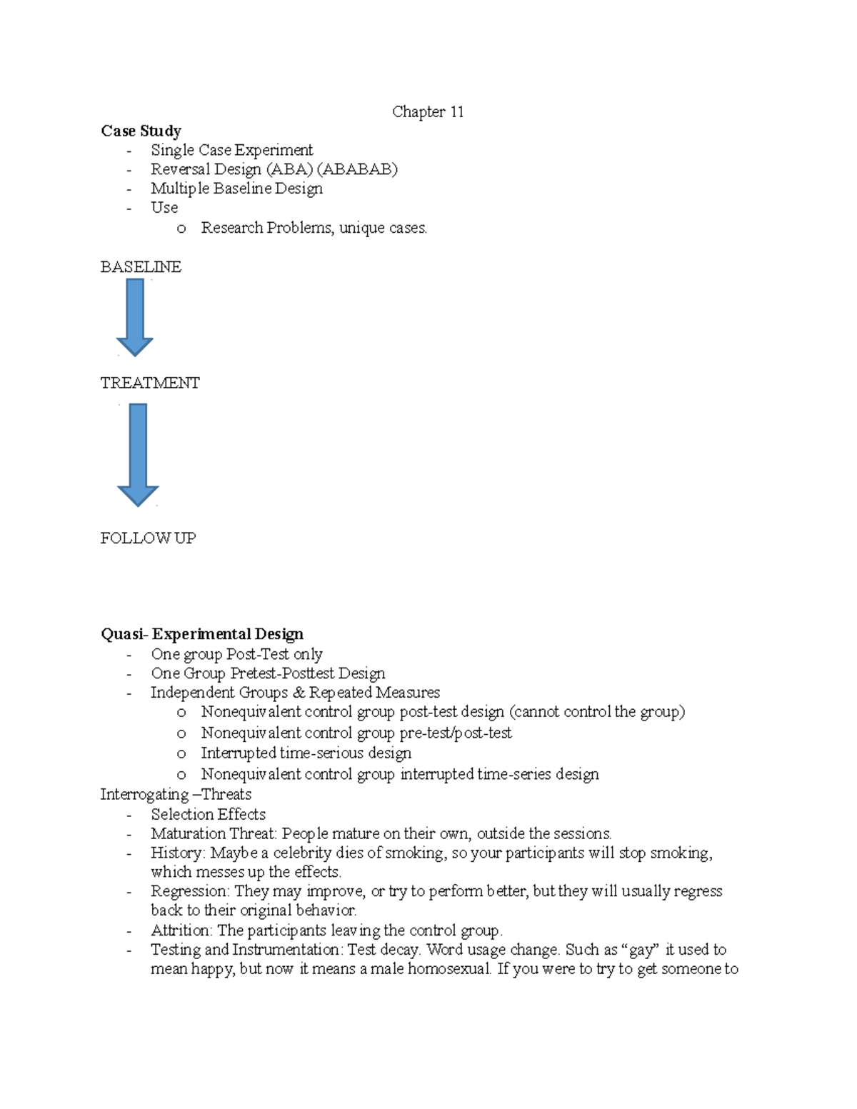 Chapter 11 - Notes on ch. 11 and Dr. Connor's lecture on case studies ...