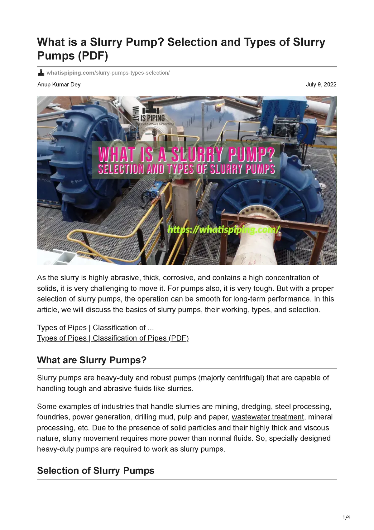 Whatispiping.com-What Is A Slurry Pump Selection And Types Of Slurry ...