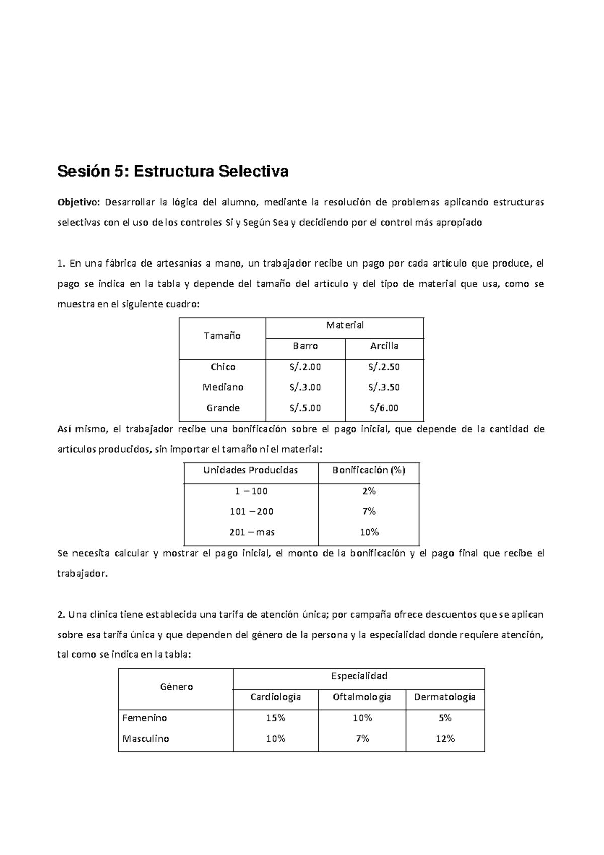 Guia5 fundamentos Pdoc - Objetivo: Desarrollar la lógica del alumno ...