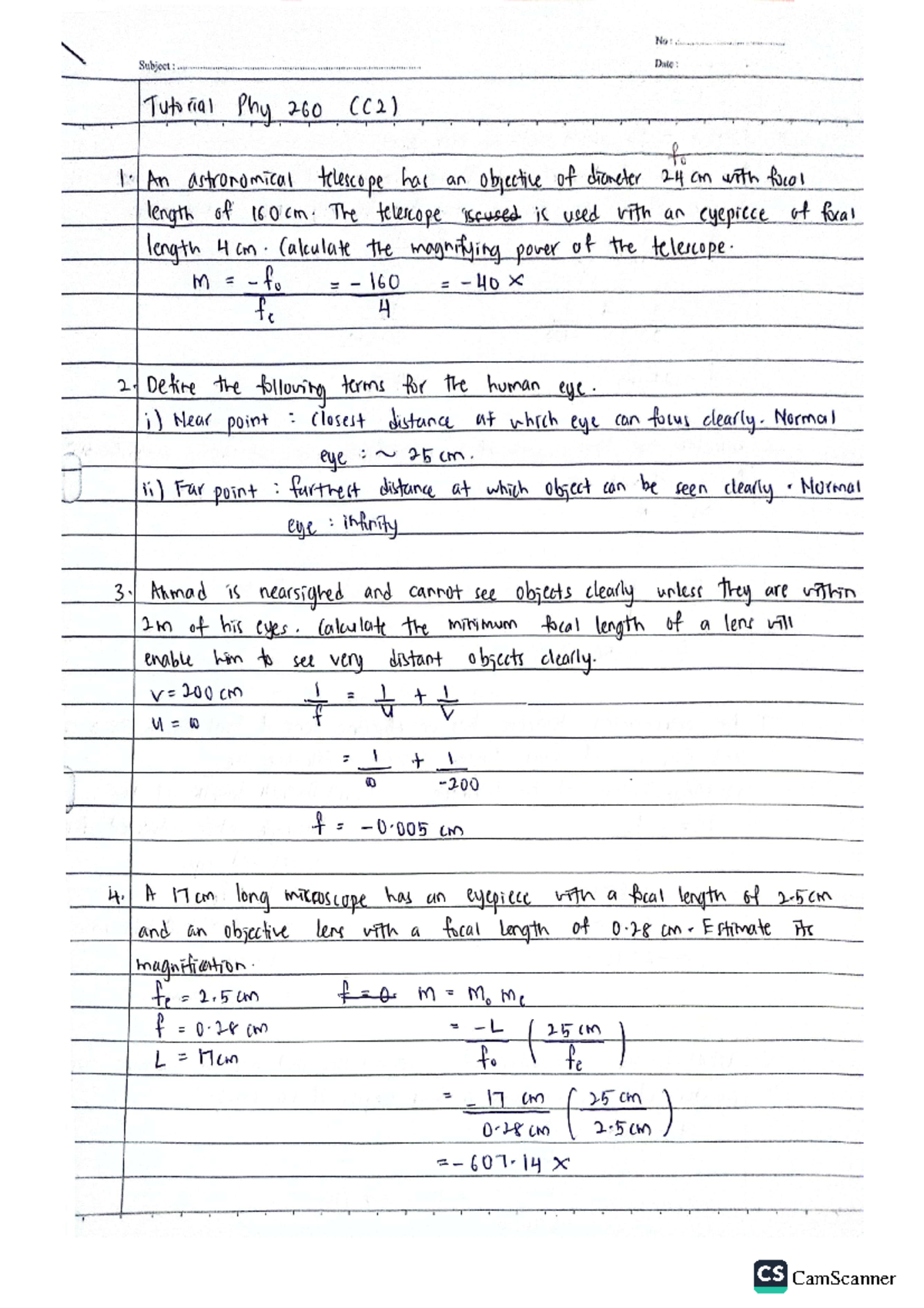Tutorial phy 260 (c2) - Introduction to Accounting - CamScanner ...