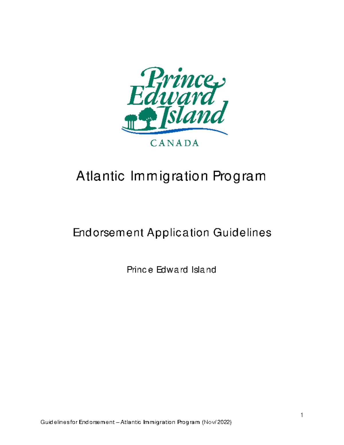 Endorsement application guidelines - 1 Atla ntic Im m ig ra tion Prog ...