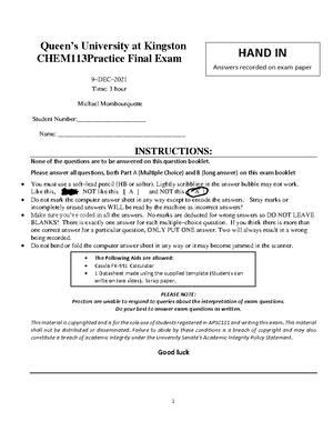 Kami Export - calorimetry problem set - Chem 112 - Studocu