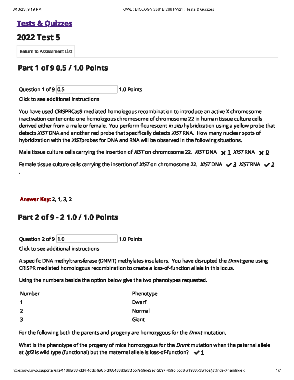 test 5 Tests & Quizzes 2022 Test 5 Return to Assessment List