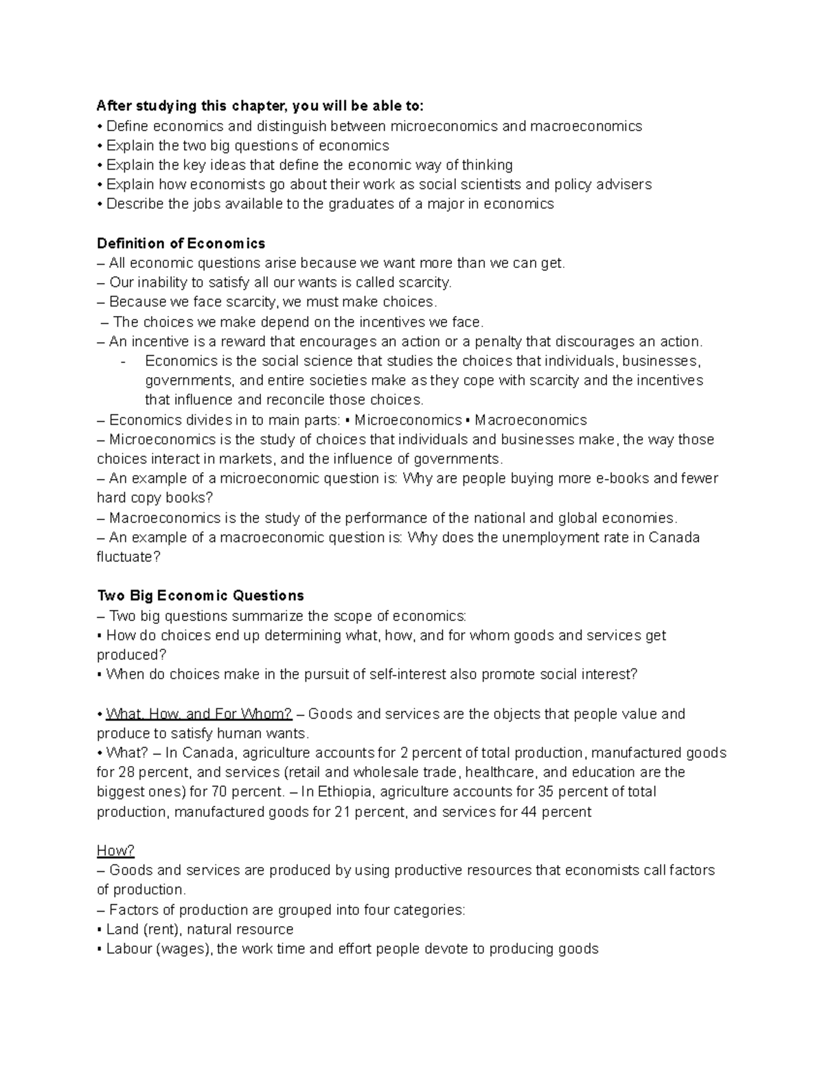 Chapter 1 notes - After studying this chapter, you will be able to ...