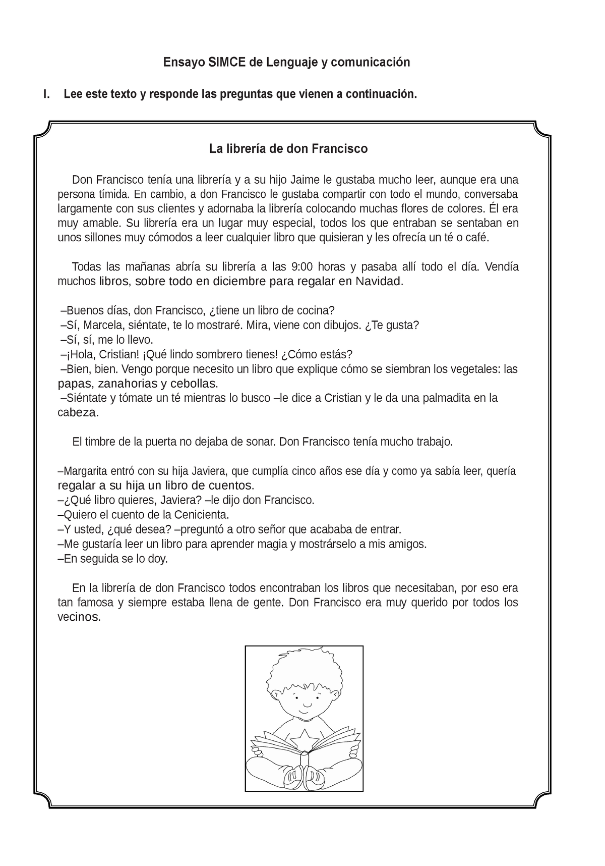 Ensayo Simce 23 De Octubre - Ensayo SIMCE De Lenguaje Y Comunicación I ...