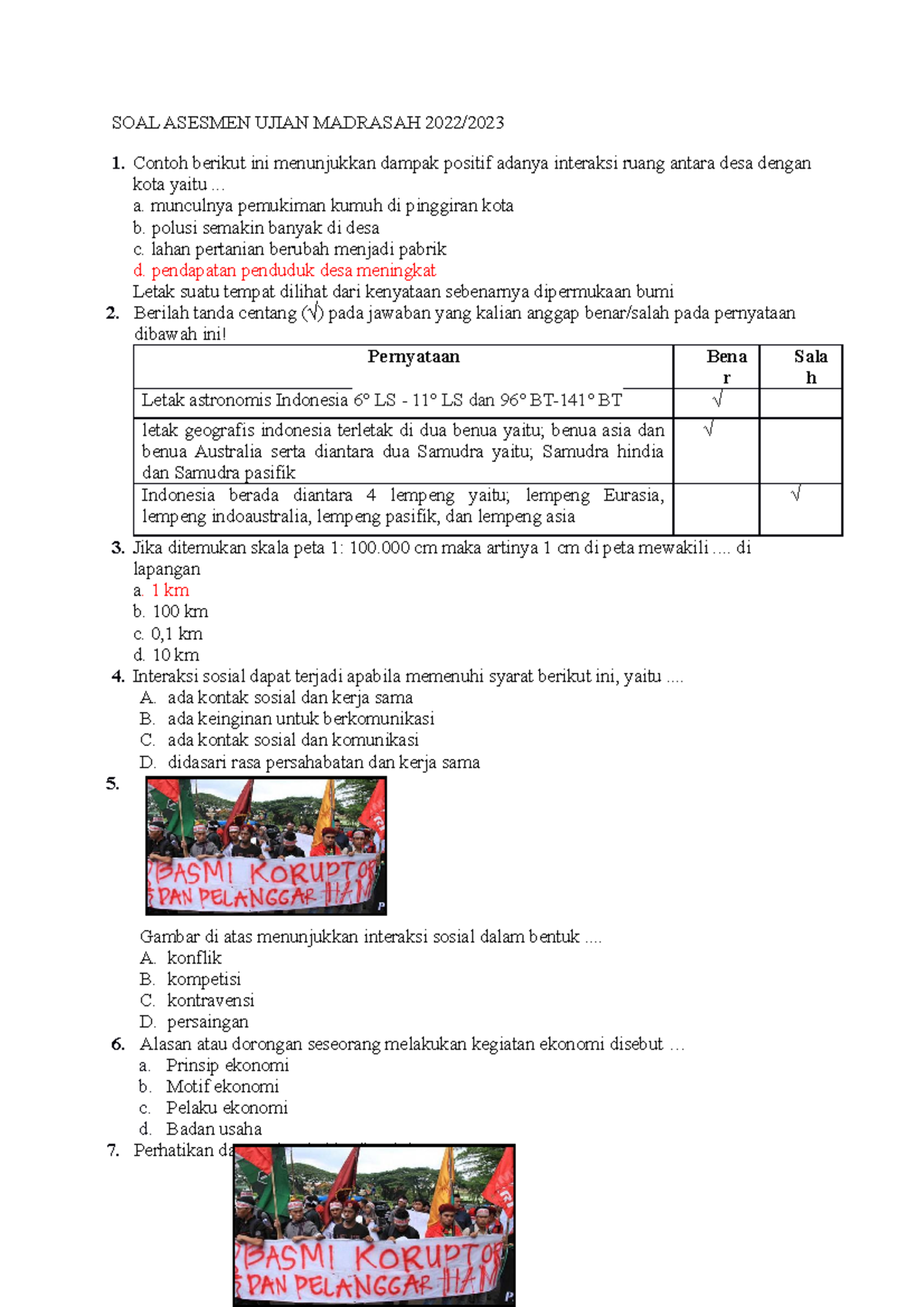 SOAL Asesmen 2023 ACC - Mkml - SOAL ASESMEN UJIAN MADRASAH 2022/ Contoh ...