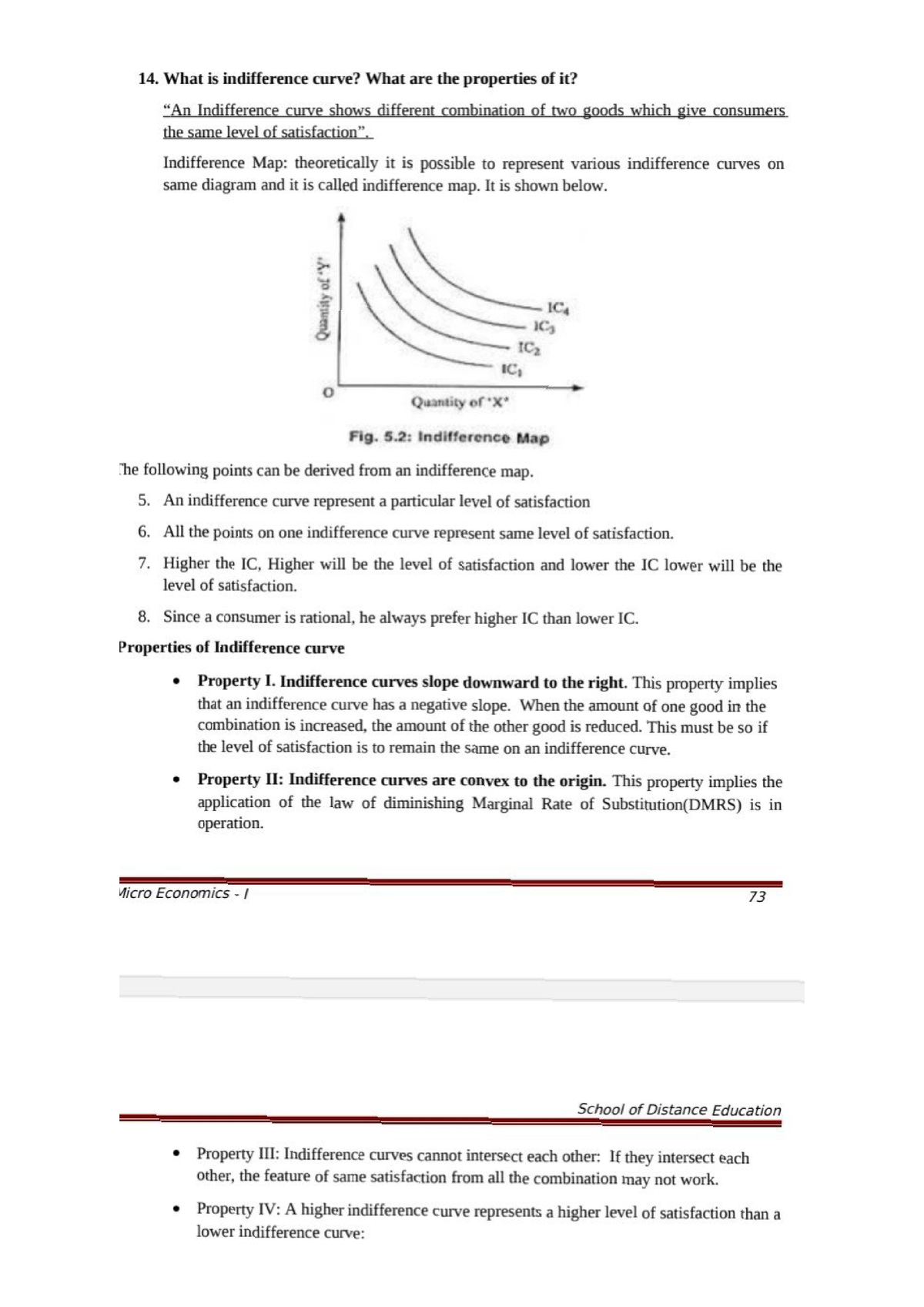 Indifference curve and its properties - Business Economics - Studocu