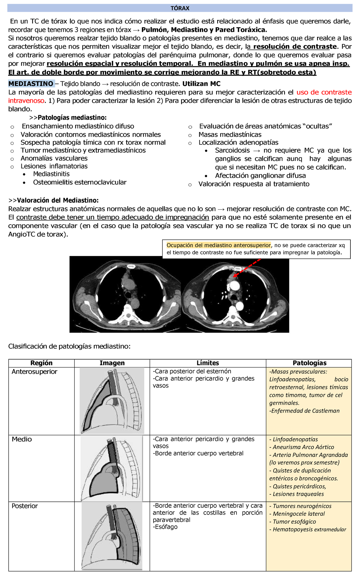 Protocolo torax convertir a pdf - TÓRAX En un TC de tórax lo que nos ...