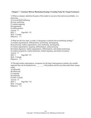 Chapter 5 - Multiple-choice Questions MKT101 Kham Khảo Sơ Nha Các Cậu ...