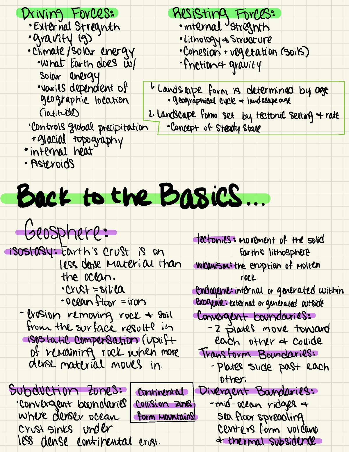 Geomorphology 2 - Driving Forces : Resisting Forces : External Stregnth ...