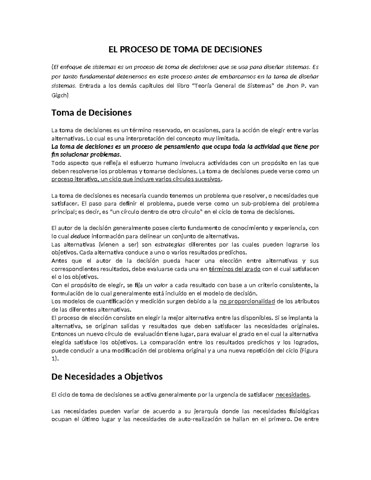 Proceso DE TOMA DE Decisiones - copia - EL PROCESO DE TOMA DE ...