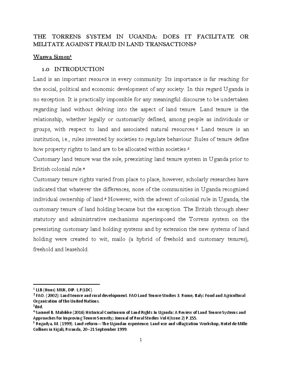 SSRN-id3842450 - Torrens system in Uganda - THE TORRENS SYSTEM IN ...