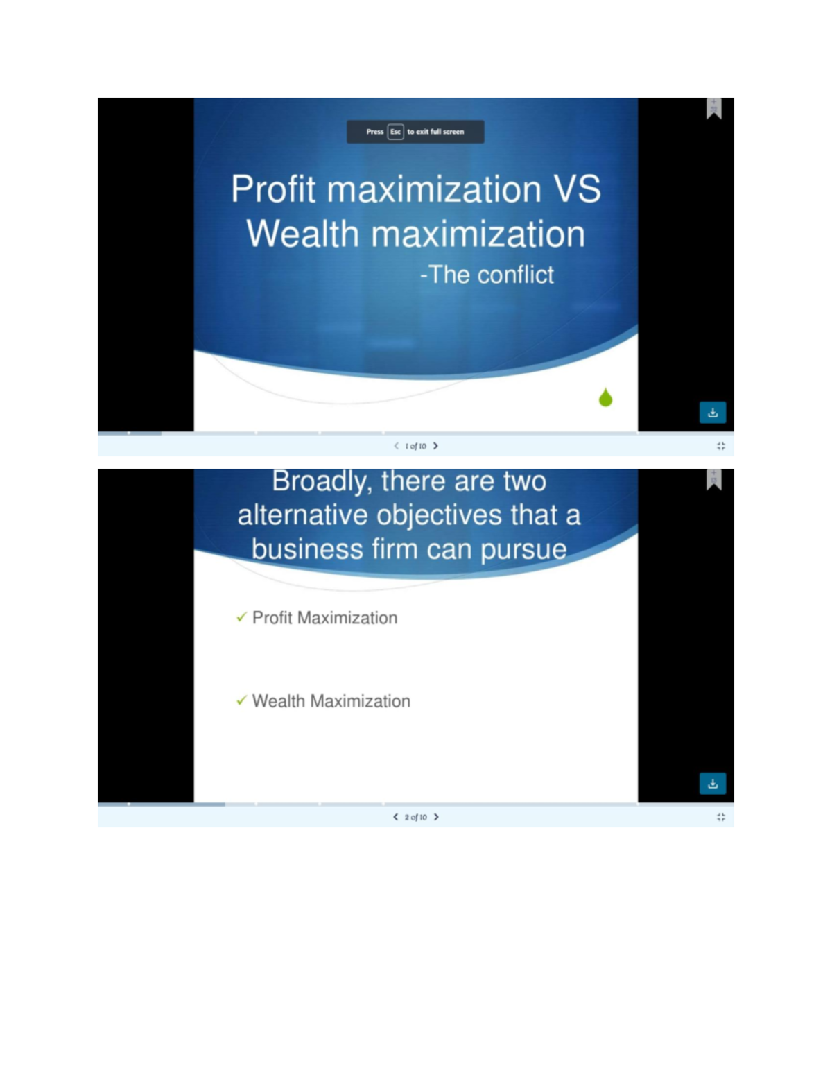 Profit VS Wealth Maximization - Advanced Accounting - Studocu