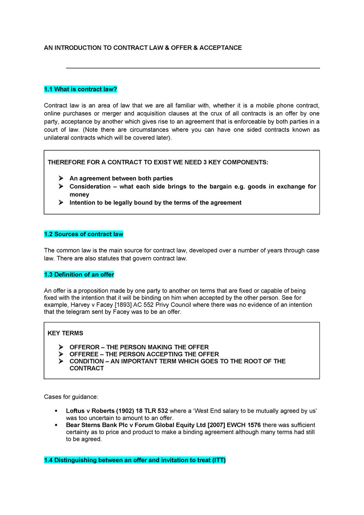 example of an assignment in contract law