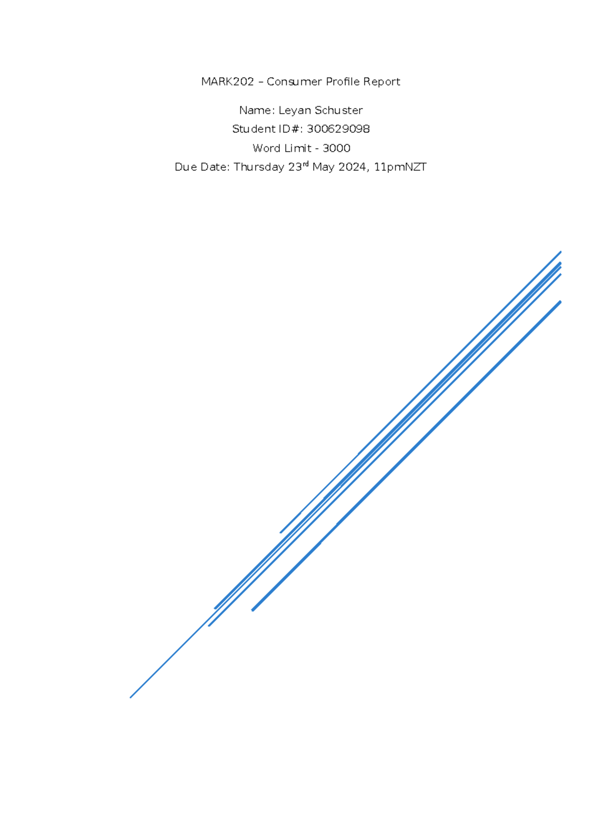 MARK202 Consumer Profile Analysis - MARK202 – Consumer Profile Report ...