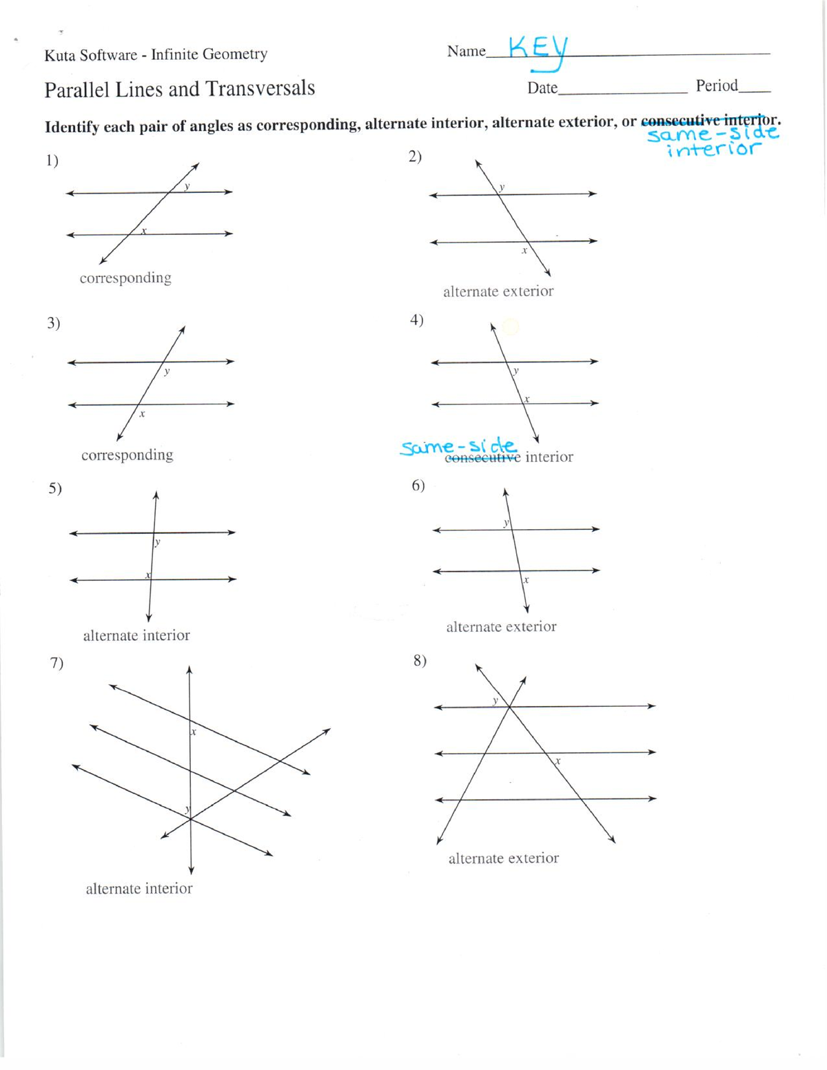 Key parallel lines and transversals - BSED Social Studies - Studocu