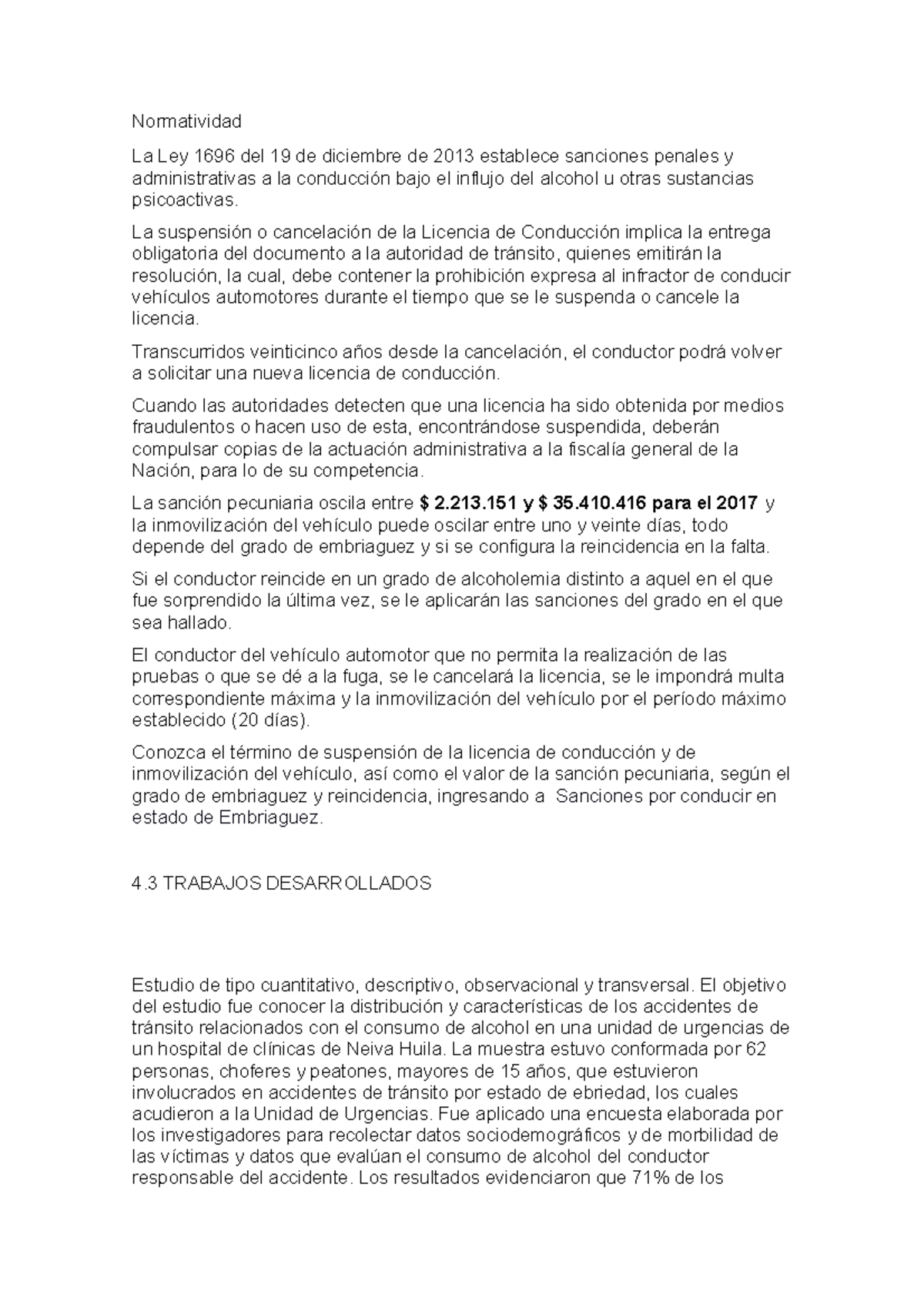 Trabajo De Investigacion - Normatividad La Ley 1696 Del 19 De Diciembre ...