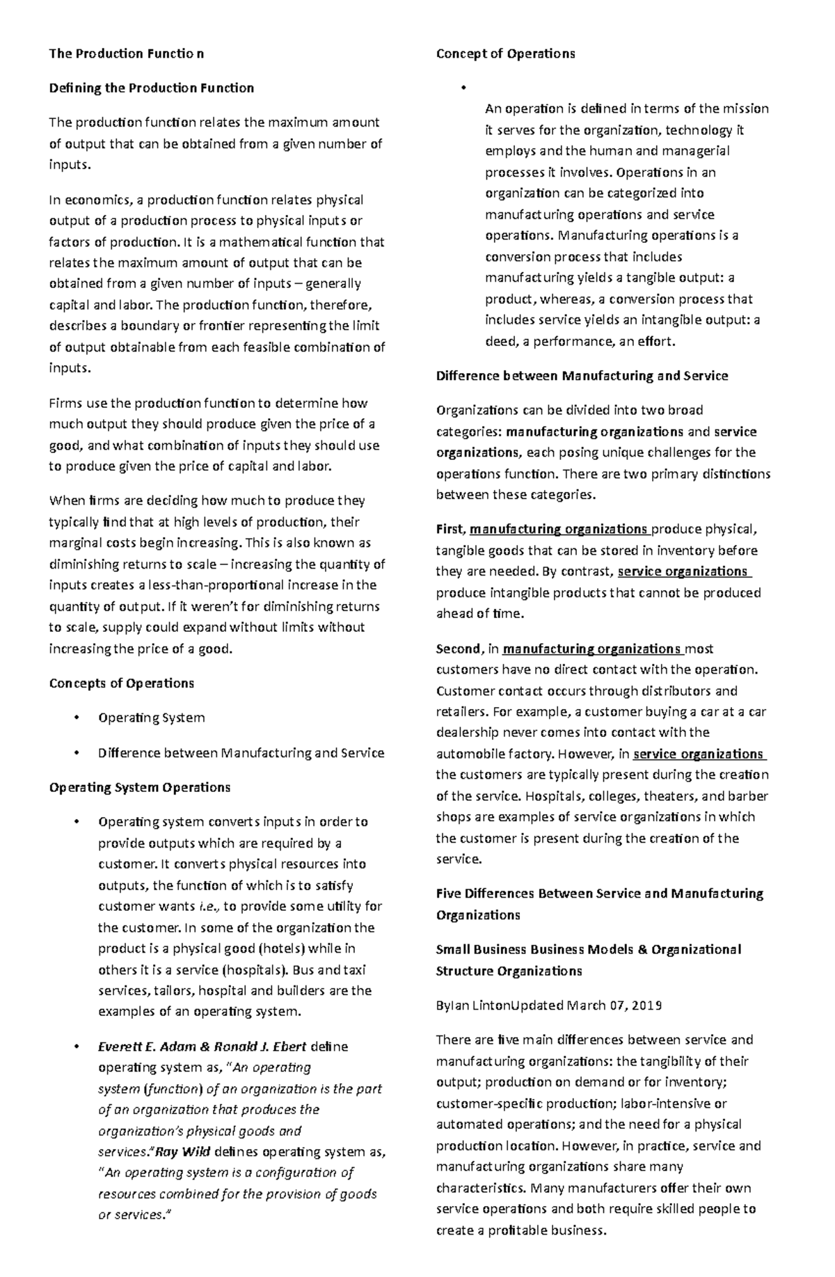 Cbme 5 production function - The Production Functio n Defining the ...