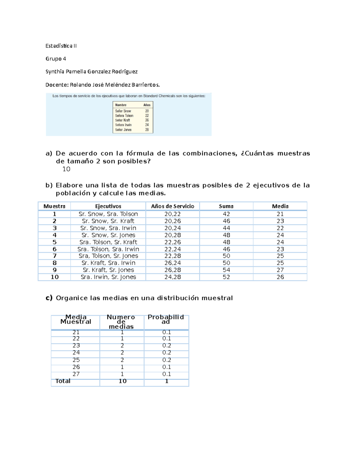 Distribucion De Medias Muestrales Estadistica Ii Grupo 4 Synthia Pamella Gonzalez Rodriguez 9957