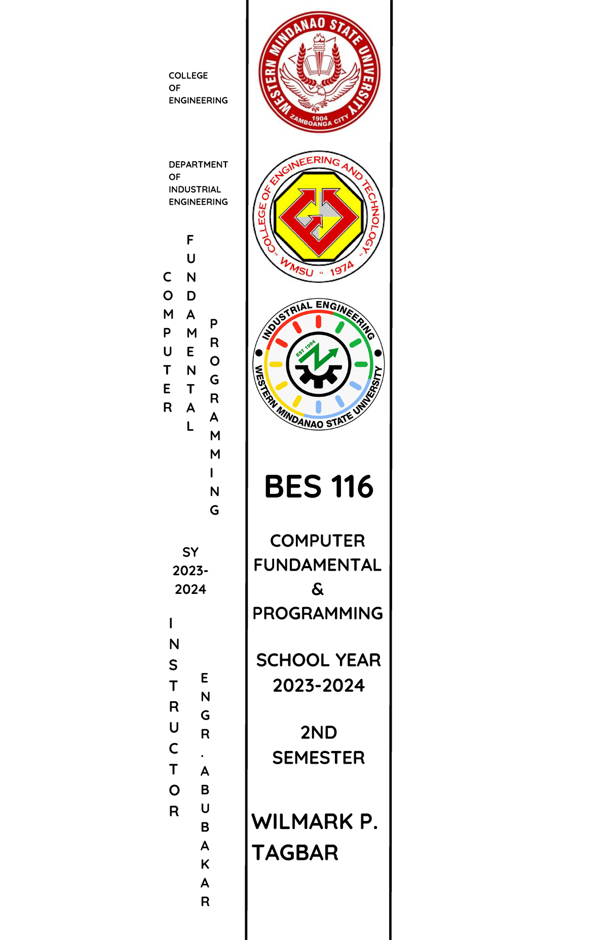 Comprog Format - wfouhw4 - Social Psychology - BES 116 COMPUTER ...