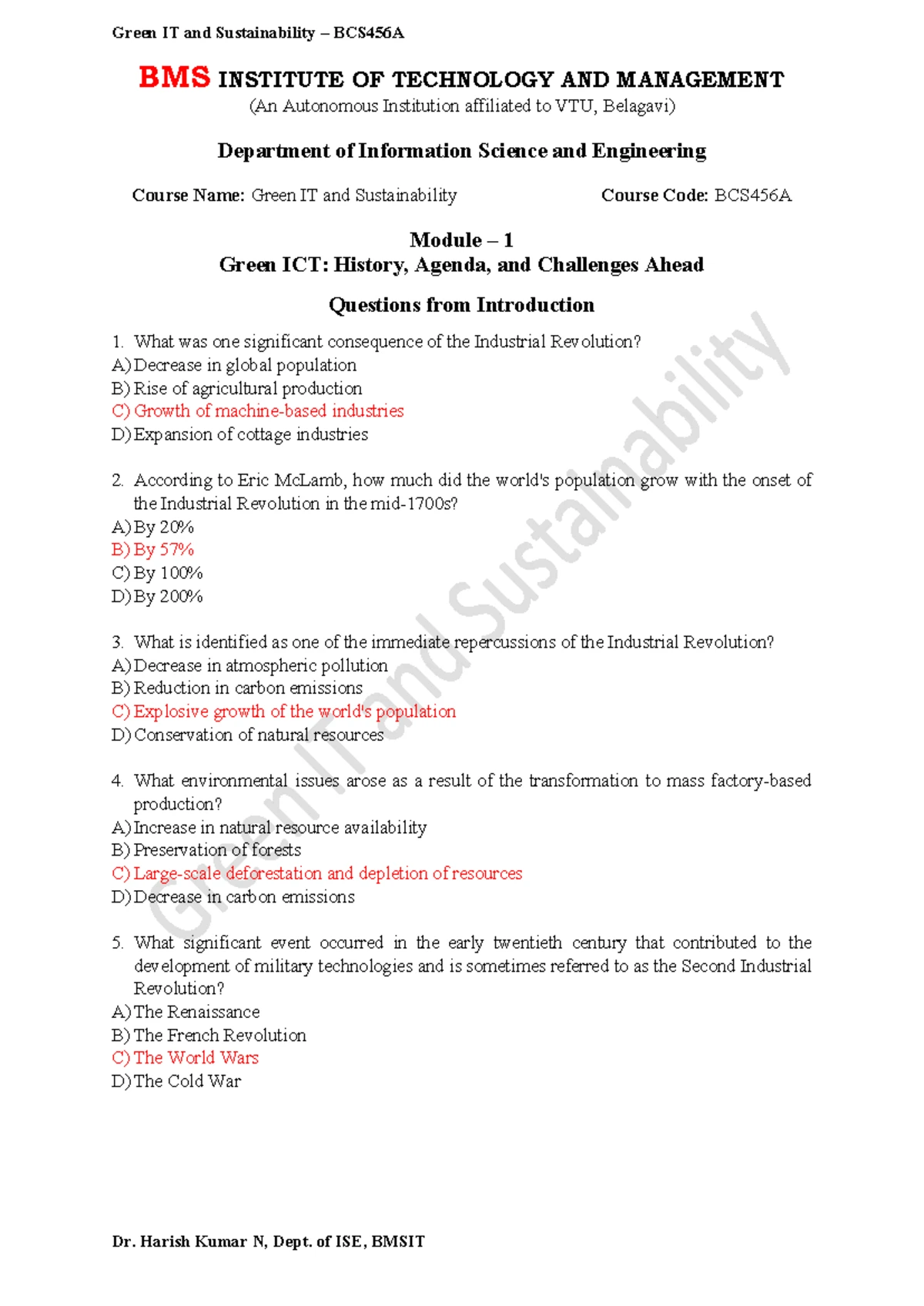 LDP-Format GIT 23-24 - GREEN IT - Subject Name: Green IT and ...